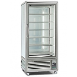 Vitrina frigorifica de cofetarie Tecfrigo Snelle 650 GBT, capacitate 650 l, temperatura -10/-19°C, argintiu