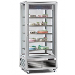 Vitrina frigorifica de cofetarie Tecfrigo Snelle 650 BTV, capacitate 650 l, temperatura -10/-21°C, argintiu