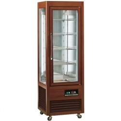 Vitrina frigorifica cofetarie Tecfrigo Saloon 350 G, capacitate 350l, temperatura +4/+10 ºC, lemn nuc